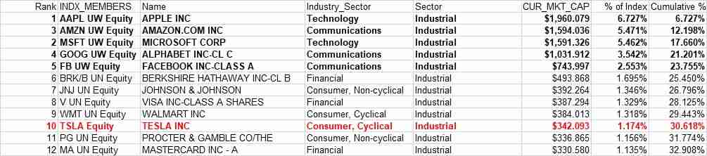 10 Largest US Companies Aug 2020