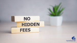 No hidden fees graphic